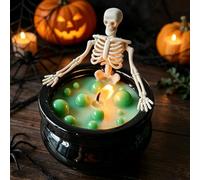 Halloween Scented Candle, Halloween Candle, Witch's Cauldron with Skeleton | Scented Candle in the Shape of a Skeleton, Soy Wax, Halloween Decoration Candle, for Autumn, Thanksgiving and Halloween