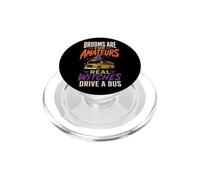 Halloween School Bus Driver Brooms Are For Amateurs Witch PopSockets PopGrip for MagSafe