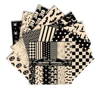 Halloween Scrapbook Paper 24 Sheets 30x30 cm Double Sided Decorative Craft Paper for Scrapbooking Origami Junk Journaling Card Making Decoupage Collages Mixed Media (Beige, 11.8x11.8)