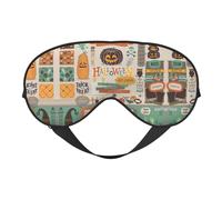 Halloween Scrapbook Printing Versatile Rest Helper, Soft Sleep Eye Mask Double-Sided for Yoga,Camping,Soft Sleep Eye Mask