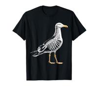 Halloween Seagull Skeleton Drawing Portrait Bird Halloween T-Shirt