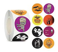 Halloween Sealing Sticker - Spooky Character DIY Envelope Seals, Baking Label Paster, Circle Face Stickers for Party Decoration