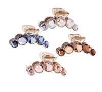 Halloween Season Crystal Jaw Clip 4pcs Elegant Ponytail Clips | Plastic Build, Girls and Women Daily Wear, Birthday Gifts, Simple Style, Festival Hair Accessories