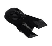 Halloween Season Full Face Mask, Black Plastic Cloth Masquerade Costume | Elegant Mysterious Style, Full Coverage for Masquerade Balls, Theatrical Performances, Dance Performers and Partygoers