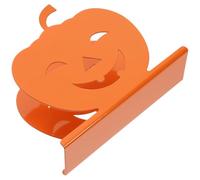 Halloween Season Metal Pumpkin Napkin Holder for Kitchen Table Decor | Iron Rustic Modern Design, Orange Freestanding Piece, Daily Wear Resistance, Year-round Room Table Use
