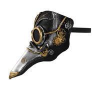 Halloween Season Plague Doctor Beak Mask Venetian Gothic Steampunk | Soft Interior, Adjustable Band, Integrated Goggles Elements, Breathable Comfort for Adults, Masquerade Parties and Photo