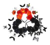 Halloween Season Spooky Halloween Headband 3pcs Cloth Bat Headpiece | Comfortable Fit for Adults, Costume Enhancement for Themed Events and School Costume Day, Playful Style