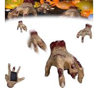 Halloween Self-Walking and Sounding Hands - Touch & Sound Activated with Spooky Music, Scary Realistic Zombie Crawling Horror Prop for Haunted House, Party Decor, Yard Lawn Hands, Houses (1PC)