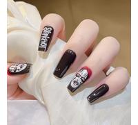 Halloween Semi Cured Gel Nail Polish Strips, 20PCS Full Wraps Wry Ghost Face Gel Nail Wraps Self-Adhesive Horror Gel Nail Sticker with Nail File and Stick for Halloween Party