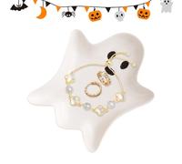 Halloween Serving Dishes, Cute Ceramic Halloween Jewelry Dish, Home Decor for Birthday Food Fall Fruit Serving Snack-time Bedroom Thanksgiving Dressing