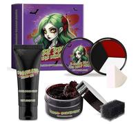 Halloween SFX Makeup Kit - Realistic Vampire Makeup - Fake Blood Makeup Kit - Special Effect Makeup Paint With Sponges, Scar Wax, Body Painting Palette for Halloween Cosplay Zombie Vampire