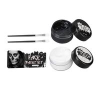 Halloween SFX Skull Face Body Paint Set - Black and White - for Creating Scary Detail - Ideal Fall Halloween Decorations - Unleash Your Creativity Using Our Painted Set