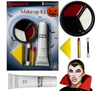 Halloween SFX Zombie Face Paint Kit, Non-Toxic Water Based Washable Safe Body & Face Painting Makeup Set For Halloween Parties, Cosplay, Horror, Themed Events, UK, (Vampire Make Up Kit)