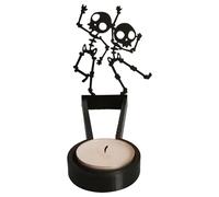 Halloween Shadow Candle Holder Decoration - Funny Shadow Candlesticks | Spooky Shadow Caster Candlelight Stand, Spooky Metal Artwork, Black Gothic Design for Party