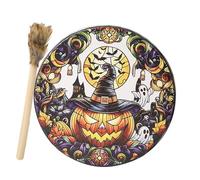 Halloween Shamanic Drum | Shaman Drum Native Instruments,Sound Healer Shamanic Drums, 10 Inch Spiritual Instrument Halloween Drum, Pumpkin Ghost Halloween Decorations