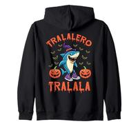 Halloween Shark Tralalero Tralala Italian Brainrot Meme Kids Zip Hoodie