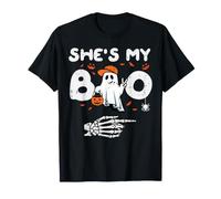 Halloween Shes My Boo Skeleton Hand Matching Costume Men T-Shirt