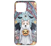 Halloween Shiba Inu Dog Ghost Holding Pumpkin Art Case for iPhone 16 Pro Max