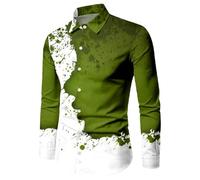 Halloween Shirt Blood, Halloween Costume Men's Shirt Lapel Large Sizes Hawaiian Shirt Blood Spot Print Funny Button Shirt Simple Holiday Streetwear Casual Shirts for Carnival Cosplay