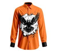 Halloween Shirt Men's Button Shirt, Halloween Costume Men's Scary Large Sizes Horror 3D Printed Classic Casual Shirt Breathable Long Sleeve Party Tops Fancy Dress Costume for Carnival