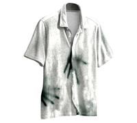 Halloween Shirt Men's Short Sleeve Funny Short Sleeve Shirt Men's Blood Splashes Scary Shirts with Bloody Hands Print Loose Button Down Shirt Jacket Casual Shirt Hawaiian Shirt Festival Party Shirt