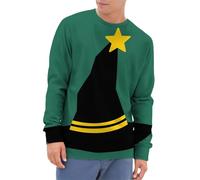 Halloween Shirts for Men Jack-O-Lantern Sweatshirts Pumpkin Print Shirt 2025 Fall Long Sleeve Crewneck Pullover Tops(Z22-Green, S)