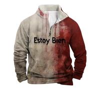 Halloween Shirts for Men Pumpkin Cat Pullover Tops Crew Neck Long Sleeve Graphic Sweatshirt Autumn Fall Jumper Sweater Horror Ghost Themed Tshirts Scary Mens Costume (Brick Red, M)