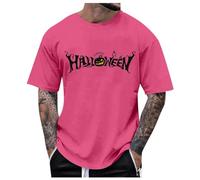 Halloween Shirts for Men Short Sleeve Shirt, Men's Halloween Costume T-Shirt 3D Print Photo-Realistic Short Sleeve Tshirt for Halloween Party Outfit