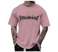 Halloween Shirts for Men Short Sleeve Shirt, Men's Halloween Costume T-Shirt 3D Print Photo-Realistic Short Sleeve Tshirt for Halloween Party Outfit