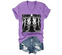 Halloween Shirts for Women Spooky Season Witch Witchy Vibes Graphic Tees Girls Will Be Girls Witch Shirt