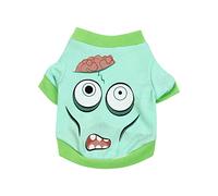 Halloween Shirts Puppy Shirts Pet Clothes Funny Halloween Cosplay Pet Costumes Clothes for Medium Dogs Male (Green, M)