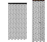 Halloween Shower Curtain - Glow in the Dark Ghost Backdrop | Spooky Wall & Photo Background Decoration for Home, Bathroom, Kitchen, Party, Haunted House & Seasonal Holiday Indoor Display