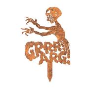 Halloween Signs Oxidize And Terrifying Factor On The Layer Halloween Wrought Figures Garden Inserts Courtyard Decorations Garden Stone Ornaments Outdoor (Gold, 30cm×19. 7cm)