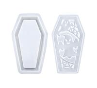 Halloween Silicone Casket - Creative With Details Structure | Flexible Silicone Lamp Pouring Mold | Harz Shape For Craft Decoration | DIY Glitter Effect Pa