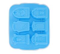 Halloween Silicone Ice Cube Tray,Tombstone Shape Ice Cube Die for Chocolates,Candies,Drinks,Cakes,Horror,Themed Party,Ghost,Skeleton,Pumpkin