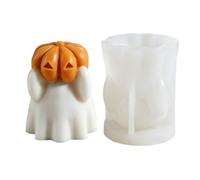 Halloween Silicone Mold with Character Pumpkin Shape, Resin and Plaster Form for Fall Shelf Decor Halloween Silicone Mold Character Pumpkin Wax Pour Resin Plaster Fall Shelf Decor Party