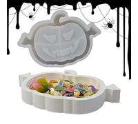 Halloween Silicone Molds - 3D Halloween Pumpkin Tray Mould - Candy Storage Handmade Cute Aromatherapy Gummy Tray for Home Kitchen Cupcake Thanksgiving Decor Desktop Display
