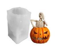 Halloween Silicone Molds | 3D Halloween Skull Candle Mold - Resin Aromatherapy Soap Maker Desktop Decor Handmade for Chocolate Cake Gummy Cupcake Fondant Biscuits