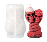 Halloween Silicone Molds 3D Snake Rose Skull Candle Mold with Clear Texture Creative DIY Halloween Decorations for Home Shop Haunted House