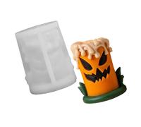 Halloween Silicone Molds Pumpkin Cylinder Silicone Molds for Making Soap and Epoxy Resin Evil Cylinder Cast