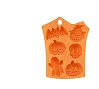Halloween Silicone Mould for Cake Soap Candle Making - Pumpkin Ghost Bat Skull Design