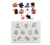 Halloween Silicone Moulds,1PC Ghost Witch Hat Pumpkin Halloween Chocolate Molds,Candy Moulds DIY Baking Mould for Halloween Gummy, Candy, Chocolate, Cookie, Jelly