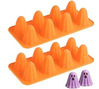 Halloween Silicone Moulds, 2 Pcs Skull Chocolate Molds for Baking, DIY Halloween Treats, Party Dessert Decorations, Food Grade Silicone, for Making Chocolate, Candy, Ice Cube