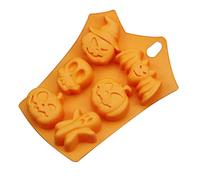 Halloween Silicone Moulds 9 Cavity Ghost Shaped Baking Mould for Making Ice Cube Jelly Soap Chocolate Candle Candy (02)