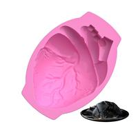 Halloween Silicone Moulds - Halloween Human Heart Shape | Heart Shape | Large 3D Man Has Chocolate Môlds | Reusable Cake Decoration Moulds | Non-Stick Kitchen Baking Tool for Hallô Zwisc