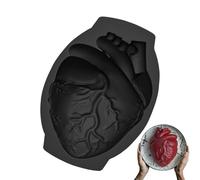 Halloween Silicone Moulds, Heart Shape - Large Chocolate Mould with Human Heart | Reusable Heart Cake Mould, Cake Decoration Mould for Crafts Chocolate, Biscuits and Sweets