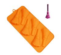 Halloween Silicone Moulds, Spider Web, Witch Broom, Pumpkin Moulds, Non-Stick Silicone Mould for Chocolate, Baking, Fondant, Soap, Resin, Cupcake, Decoration, Candle, Craft Projects