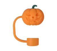 Halloween Silicone Straw Cover Cap Reusable Topper for 30 40 Oz Tumbler with Handle Durable 10mm Straw Tips Lids Perfect Season (4x4x1cm)