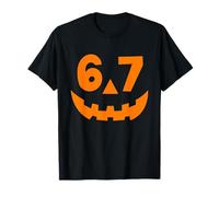 Halloween Six Seven 6 7 Meme Jack O Lantern 6-7 Pumpkin Face T-Shirt