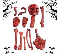 Halloween Skeleton - 14 Mummy Bones Pack Skel-eton Figure | Robust Construction Haunted House Party Prop | Skeleton Decoration for Haunted House Lawn Front Yard Party Graveyard